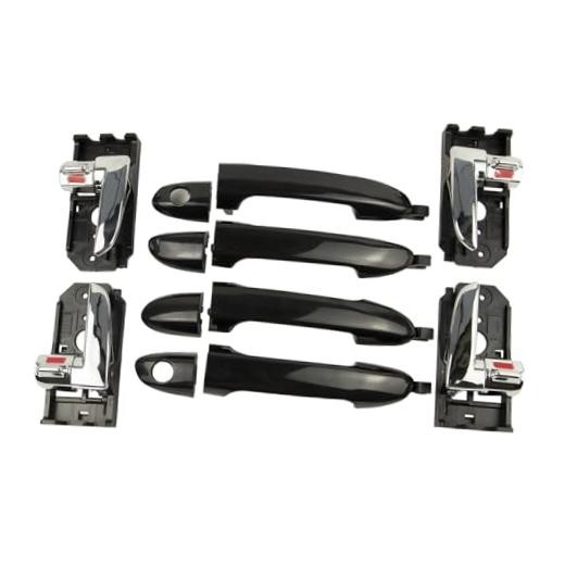 8PCs Interior & Exterior Door Handles Set, Compatible with 2004-2009 Kia