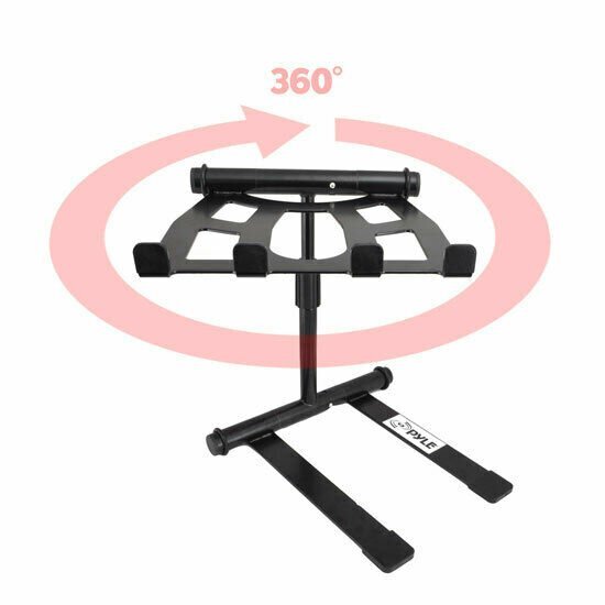 Pyle pro PLPTS55 Universal Portable Foldable Telescoping Height DJ Laptop Stand