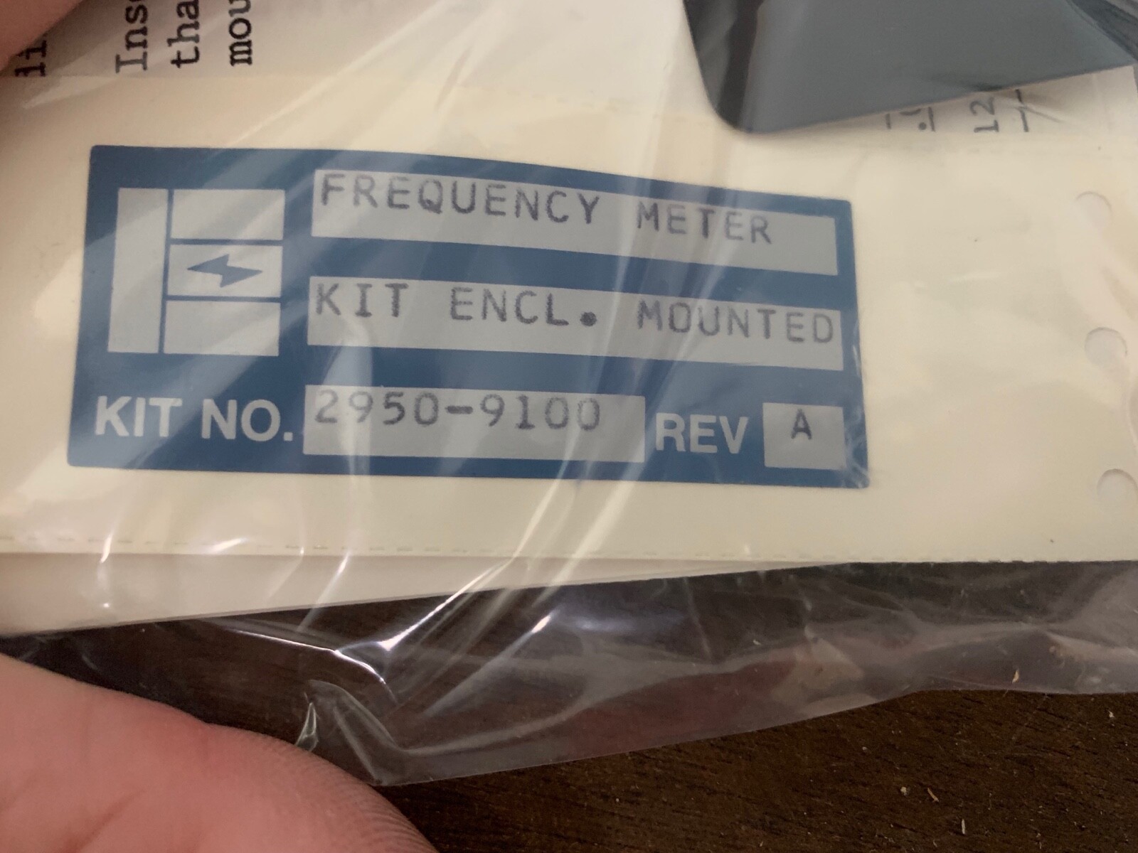 Emerson / Morse Mounted Frequency Meter Kit WL9100, NOS