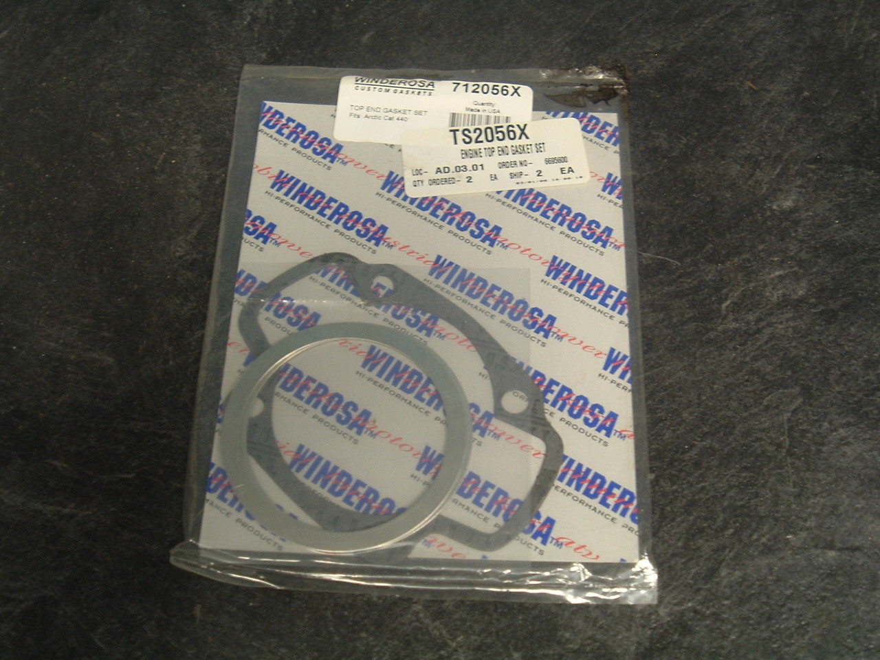 73-75 Winderosa Arctic Cat Top End Gasket Set # 712056  440 cc El Tigra
