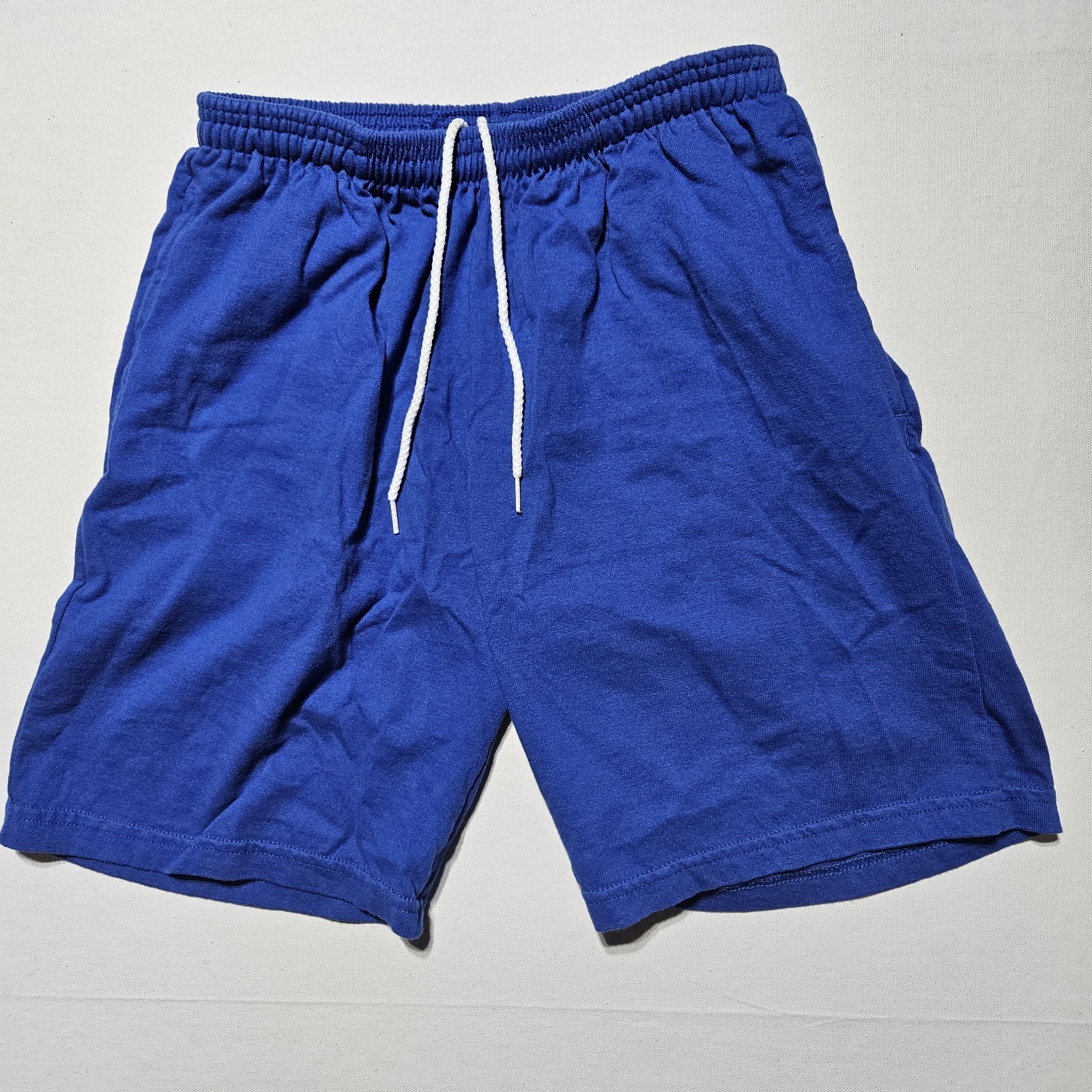 Vintage Cotton Blue Castaway Gym Shorts W/ Pockets PE Sizes S, L