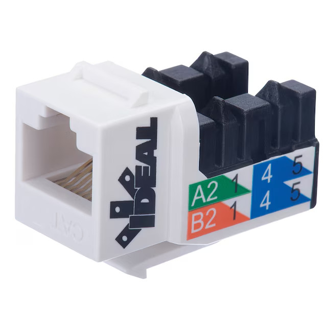 6 PACKS OF 10 - Ideal 89-761WH CAT6 Keystone Modular Jack White 10x per pack