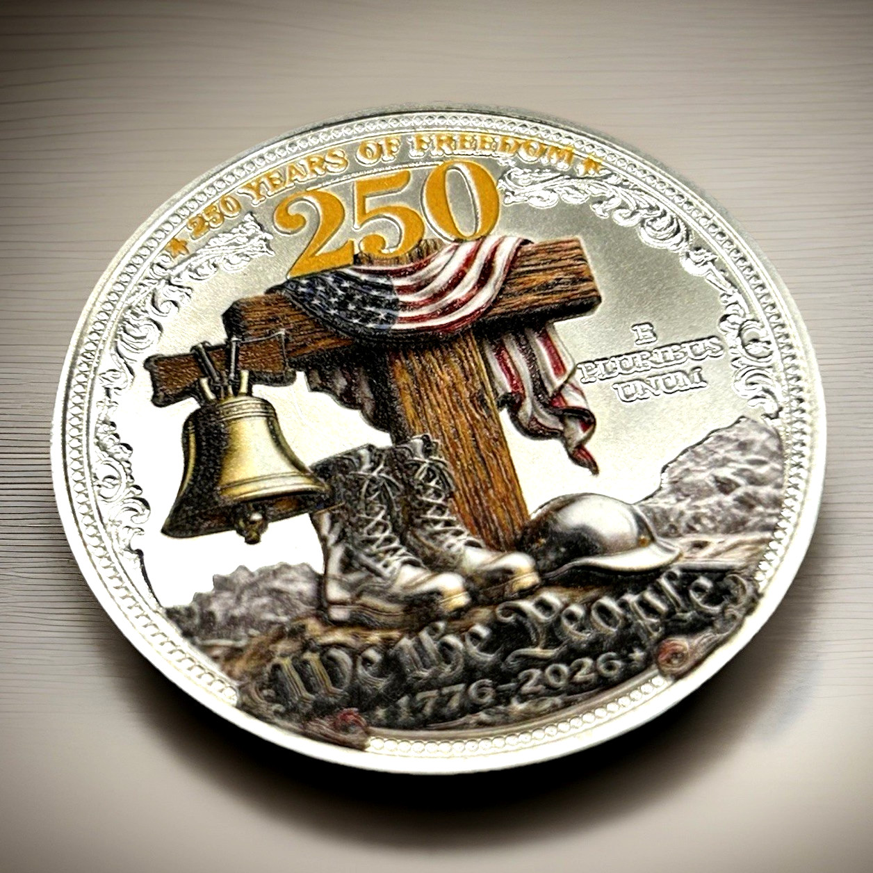 US Military Veteran American Eagle* 3D Commemorative Coin 250TH ANNIVERSARY