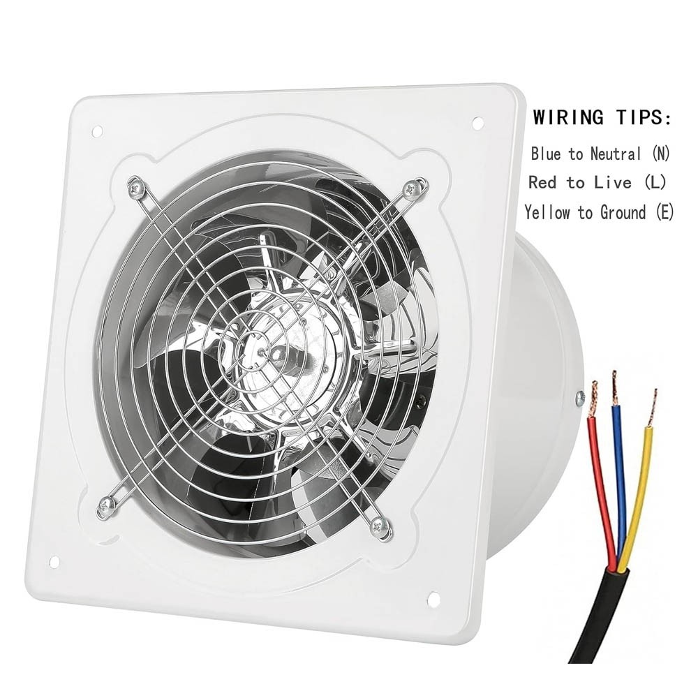 6 inch Exhaust Fan Wall Mounted Vent Fans Ventilation Blower White 110V US Stock