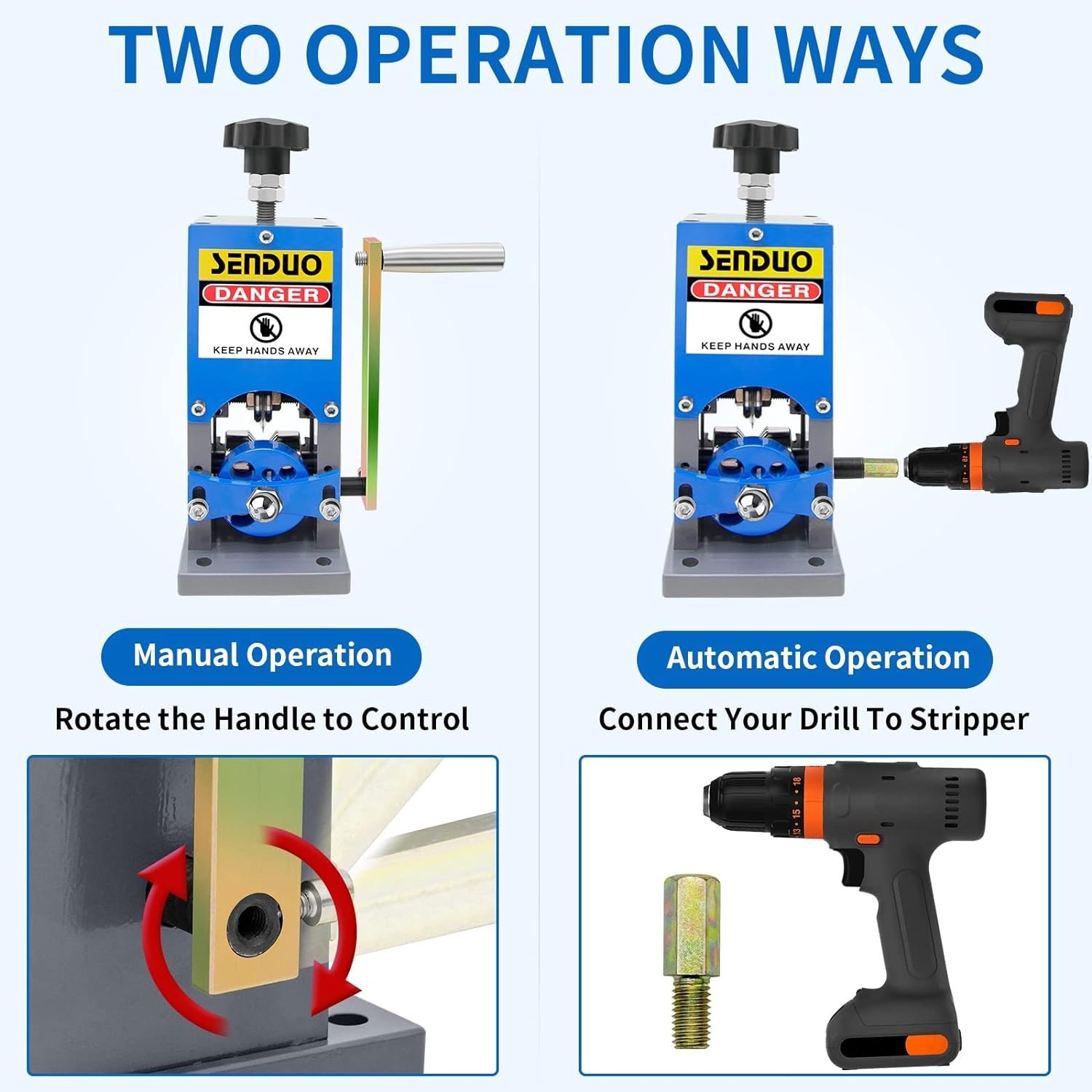 Upgraded Manual Wire Stripper Machine 0.06-1.57in,Cable Stripper Machine for ...