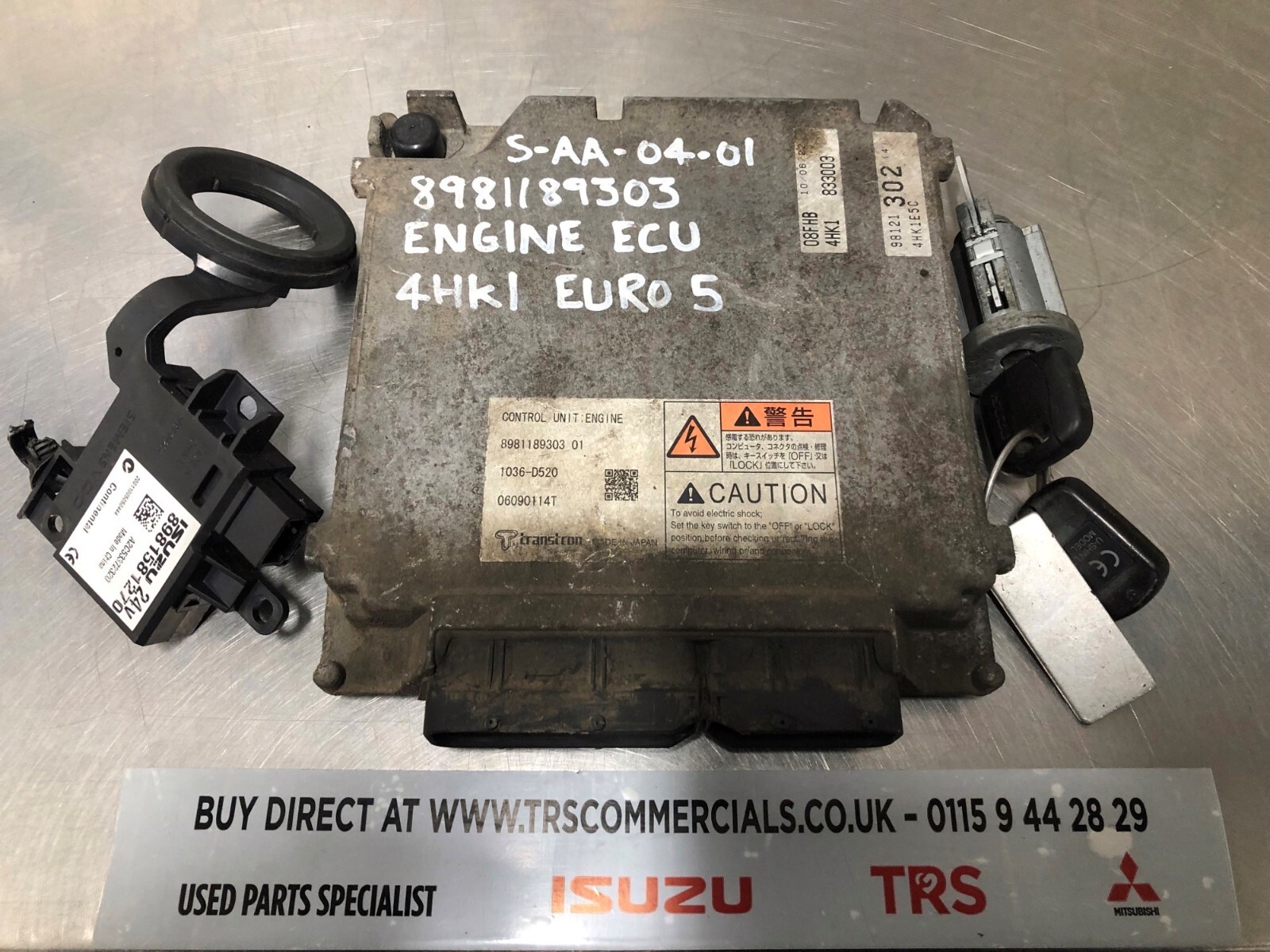 Used Isuzu Truck N Series N75 4HK1 E5 ECU c/w Transponder & Key 8981189303