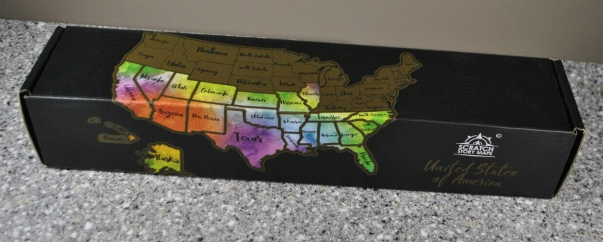 Scratch Story Maps United States Poster USA Travel NEW