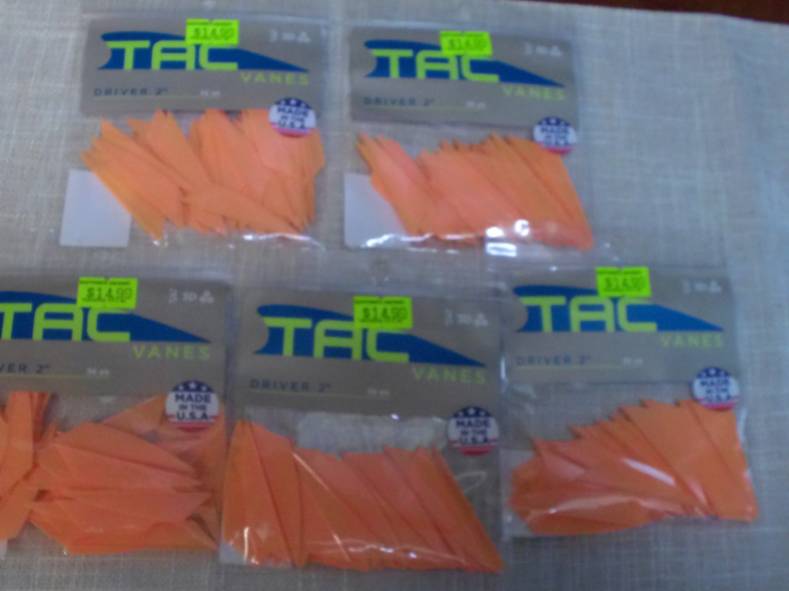 5 ORANGE TAC Vanes Driver  2" -36 packs (180 TOTAL)