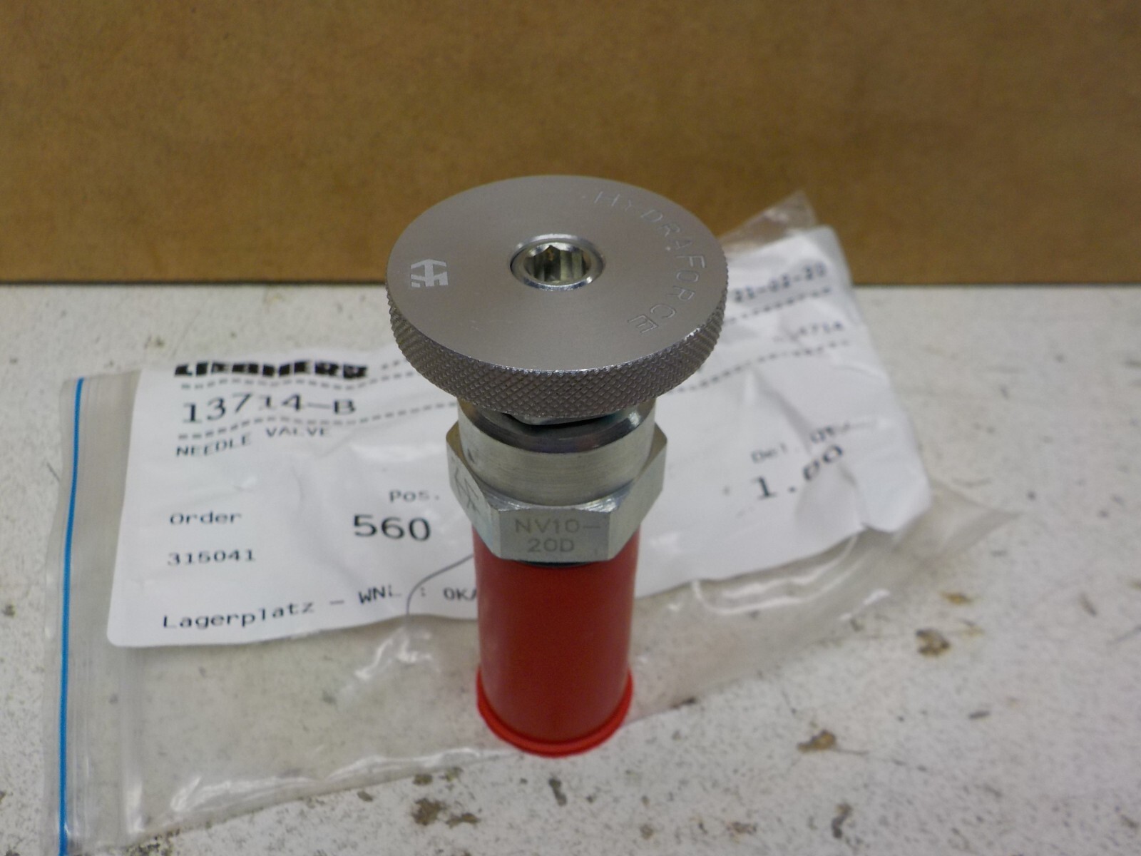 Hydraforce NV10-20 D Needle Flow Control Valve, Liebherr 13714-B,
