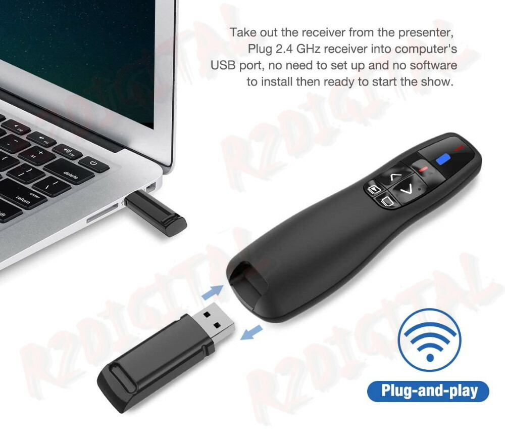WIRELESS LASER POINTER PC REMOTE CONTROL PPT/Keynote/Prices/OpenOffice/Windows/Mac