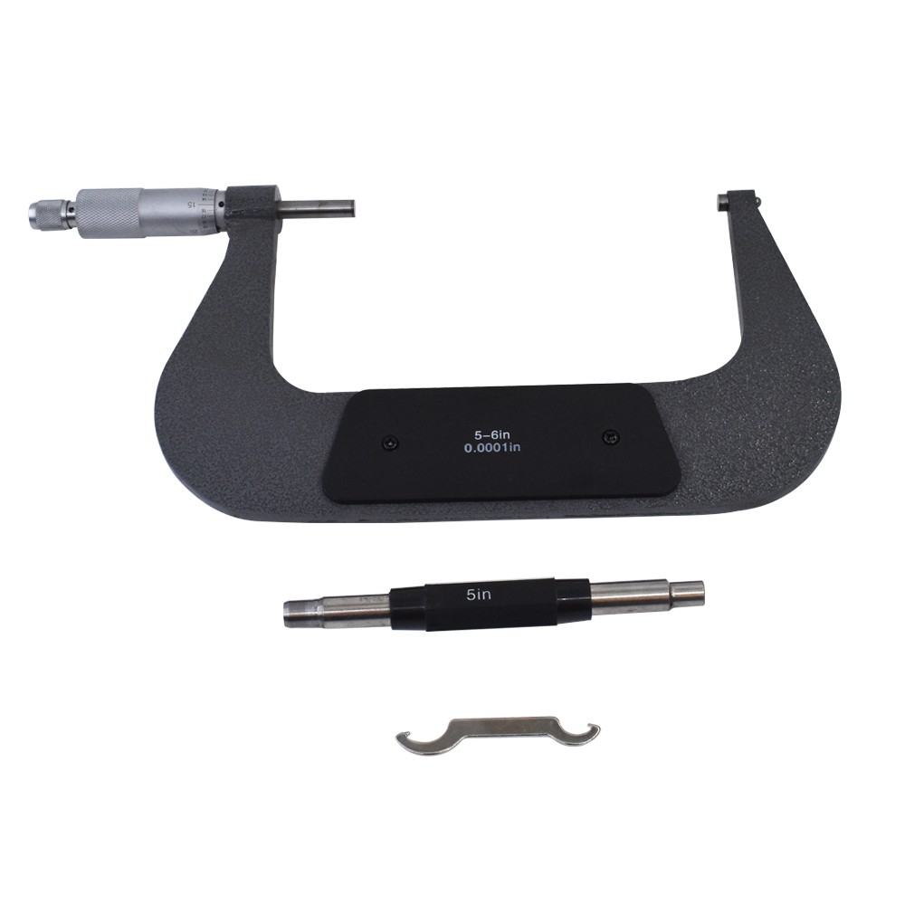 NEW Outside Micrometer 5-6"/0.0001" Carbide Tipped Precision Micrometer