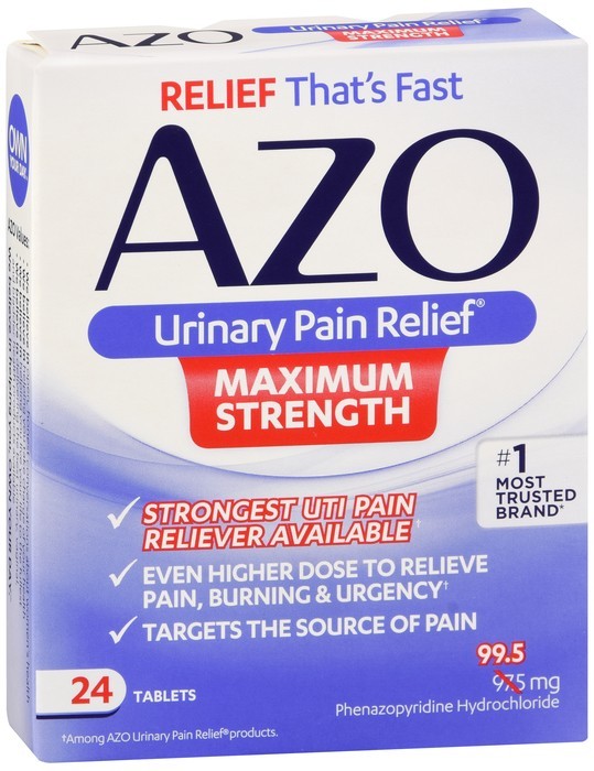 AZO URINARY PAIN RELEIF MAX STRENGTH 24CT
