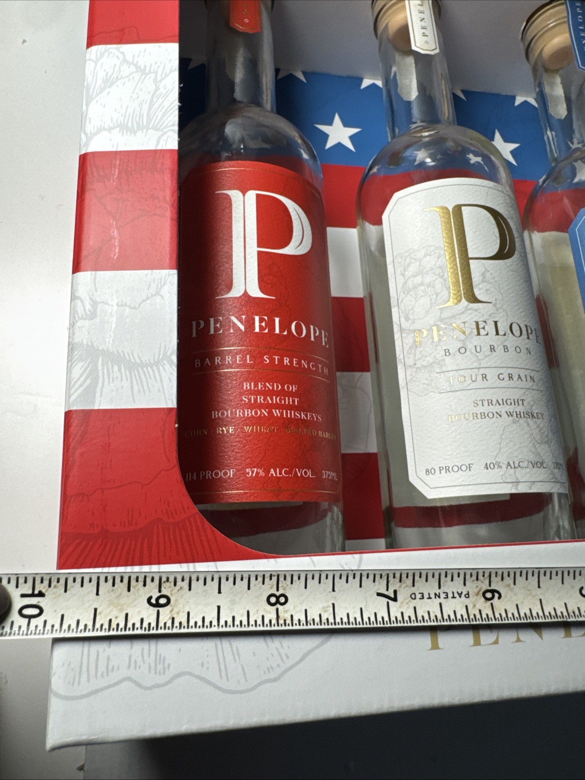 Empty Penelope USA Celebration Pack Collection Whiskey Bottles Barrel Architect