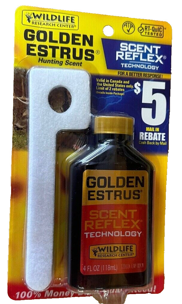 Scent Reflex Technology Golden Estrus Wildlife Research Center 4oz Wick NEW