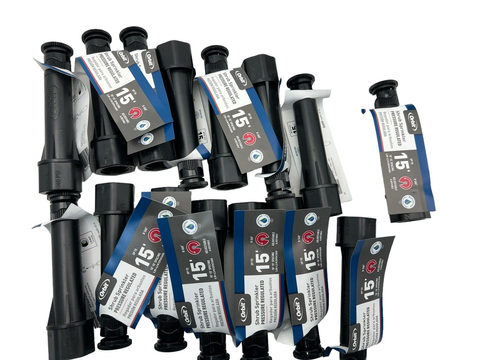 Orbit Pop Up Shrub Sprinkler Pressure Regulated Adjustable 15 Pack 54059 New