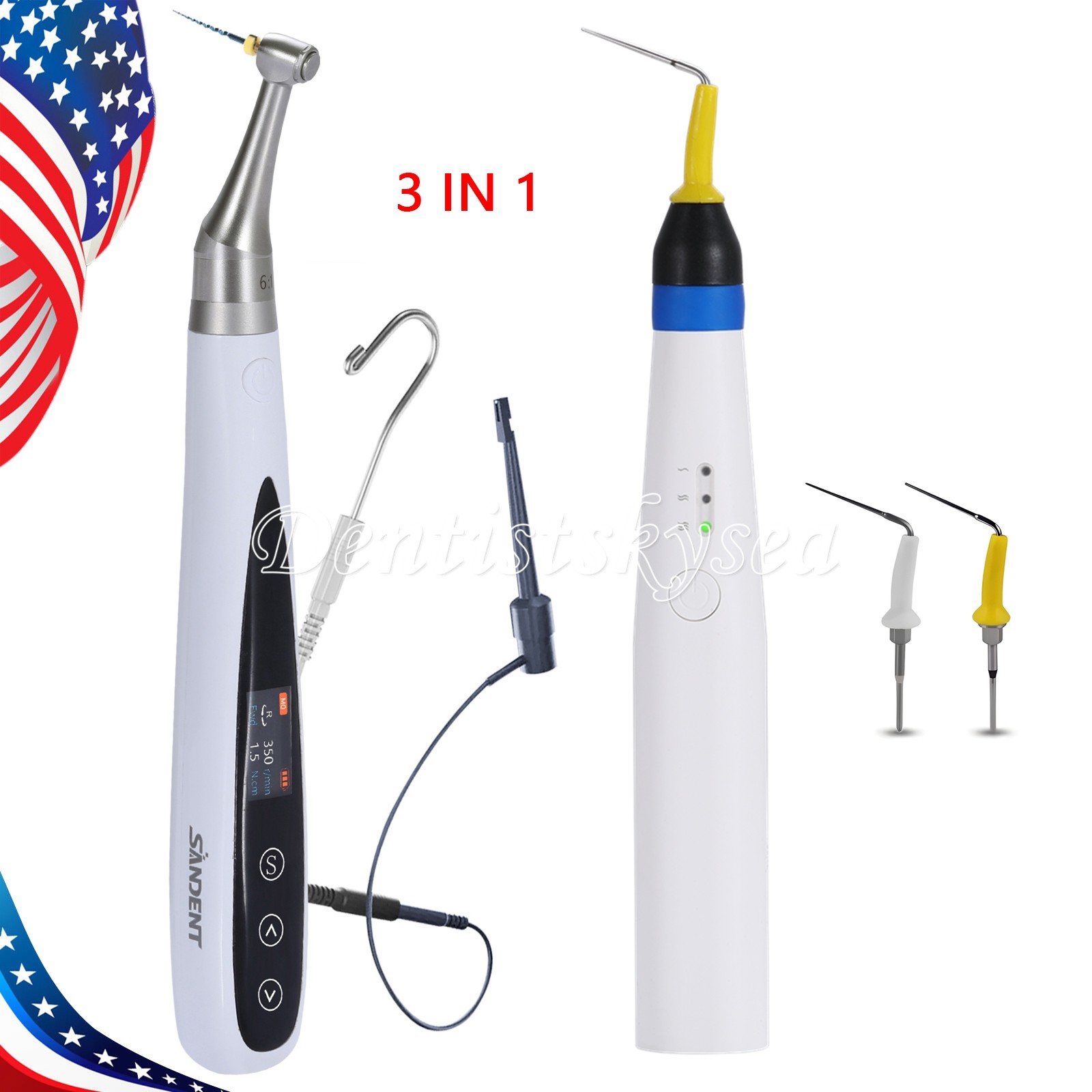 Dental Endo Gutta Percha Endodontic Heated Pen / 3in1 Endo Motor Apex Locator