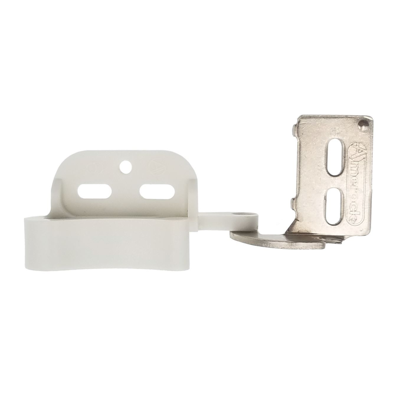 Pair Amerock Marathon CM2606-14 Nickel And White 1/2" Overlay Knife Pivot Hinges