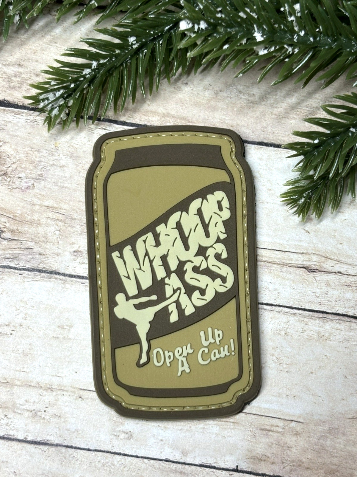 PVC Tactical Patch - Morale Whoop Ass Patch - Open Up A Can Gun Patch