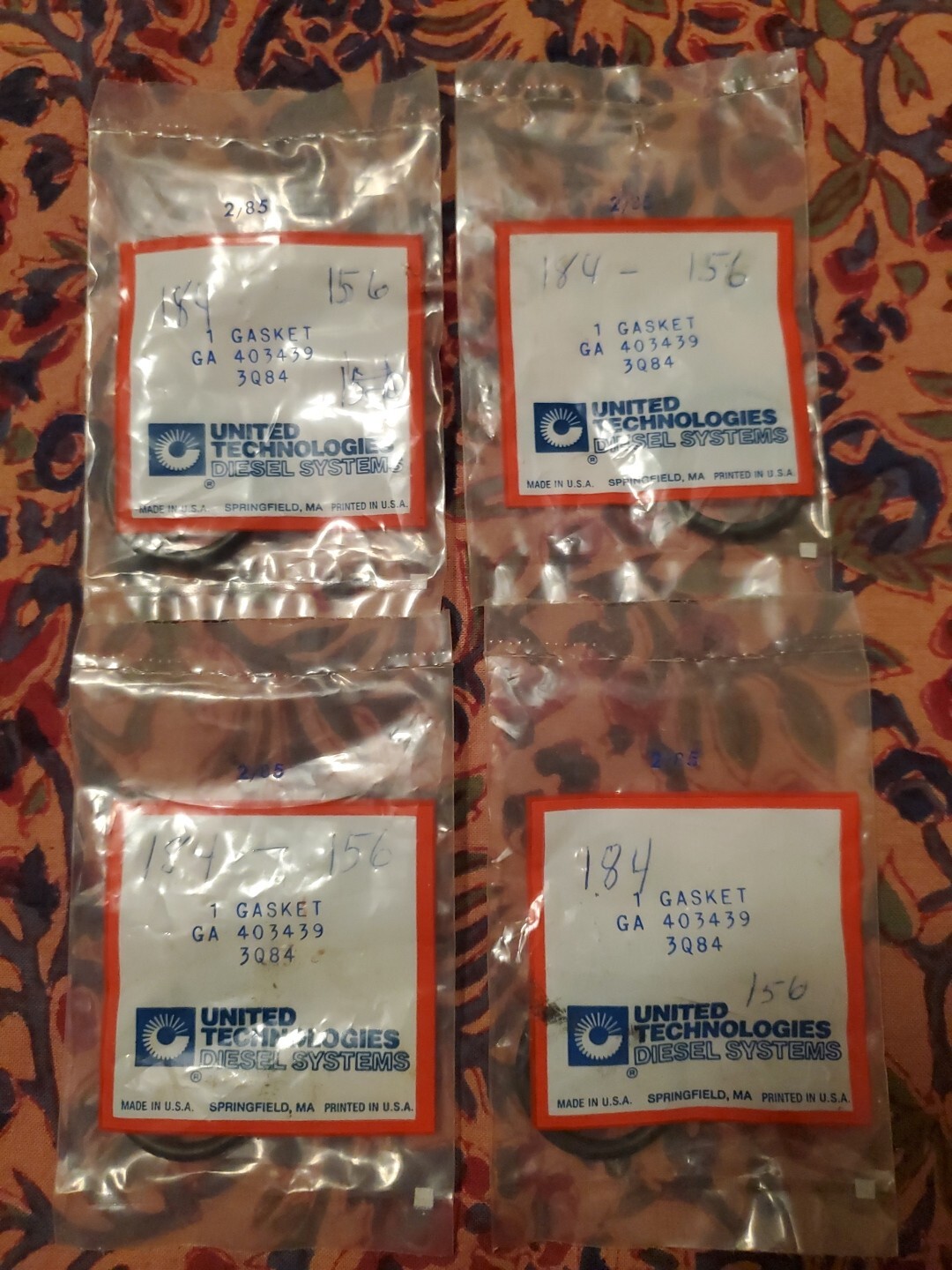 United Technologies Diesel Systems O Ring GA 403439 4 Total In Original Package