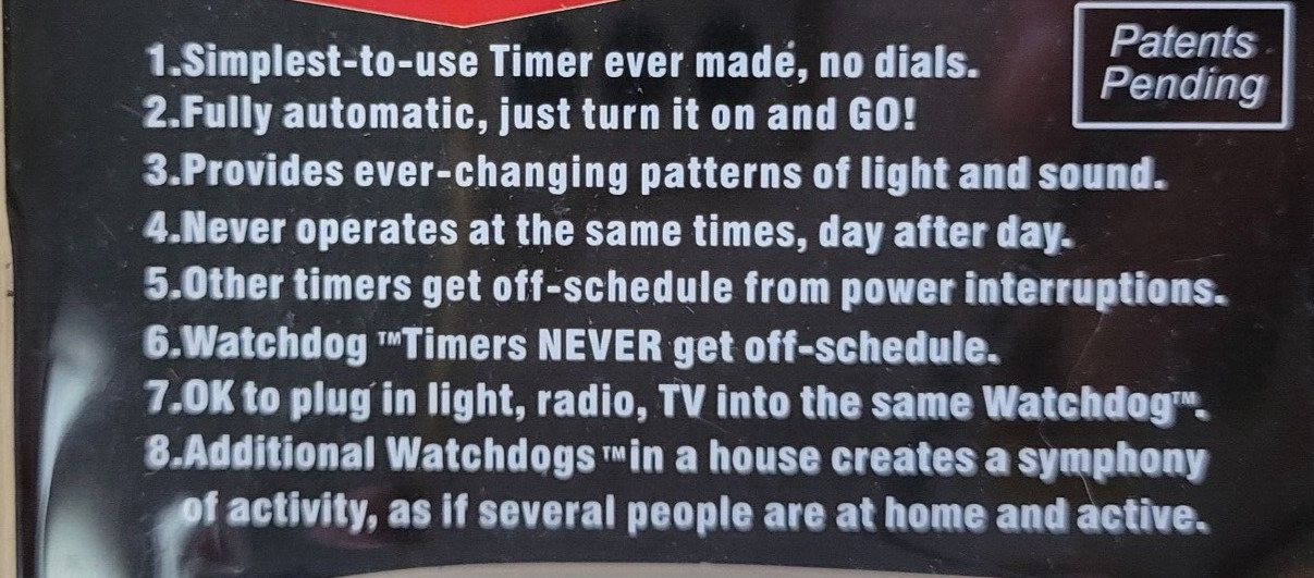 WatchDog House Sitter Security Timer Maximum Security