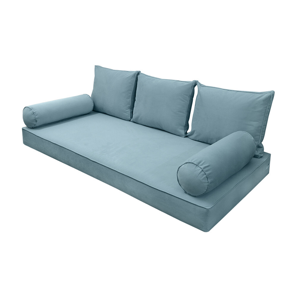 |SLIPCOVER ONLY| S.V3 Velvet Daybed Mattress Pillow Pipe Trim Twin-XL AD355
