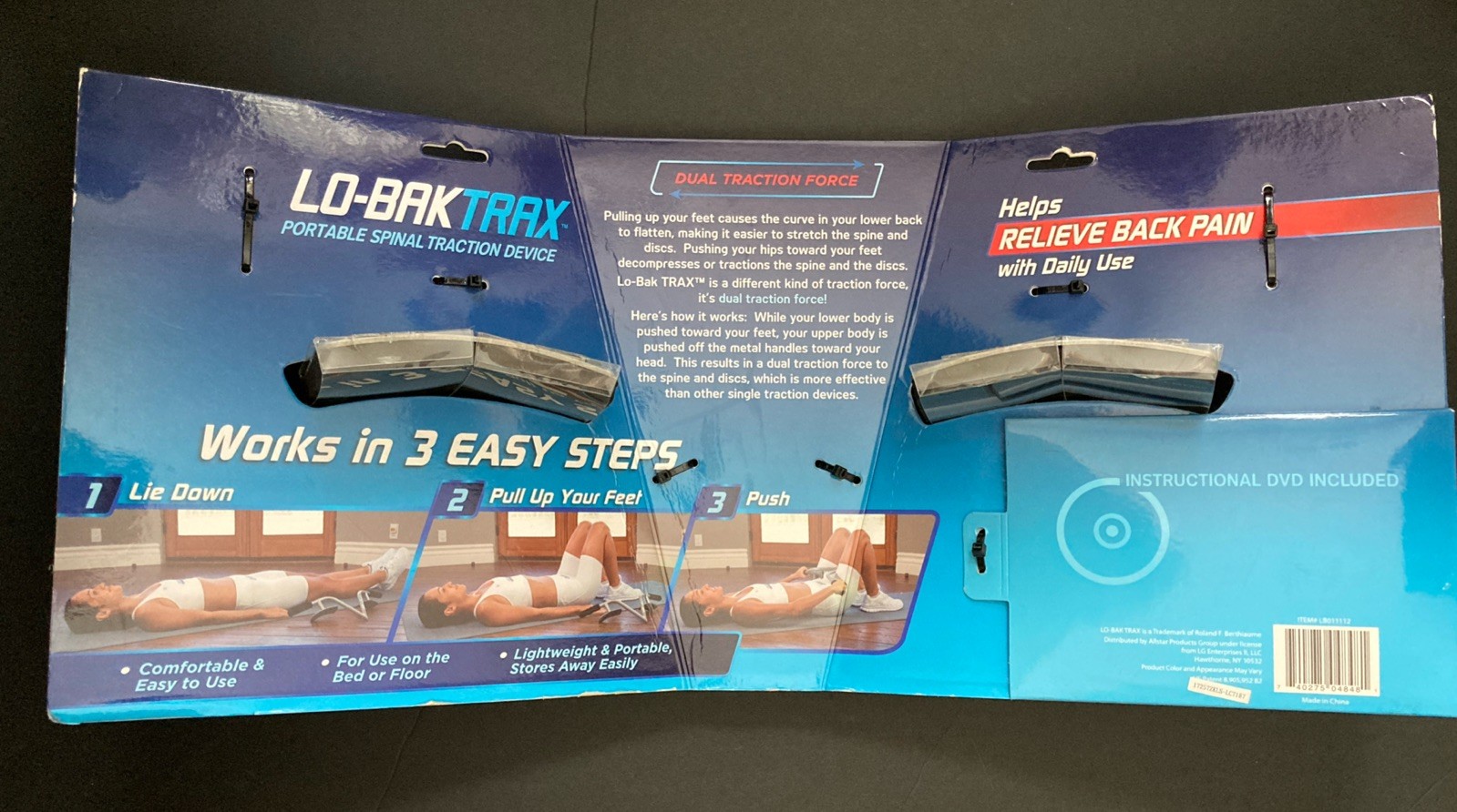 NEW LO-BAK TRAX Portable Spinal Traction DECOMPRESS Sciatica Low Back Pain