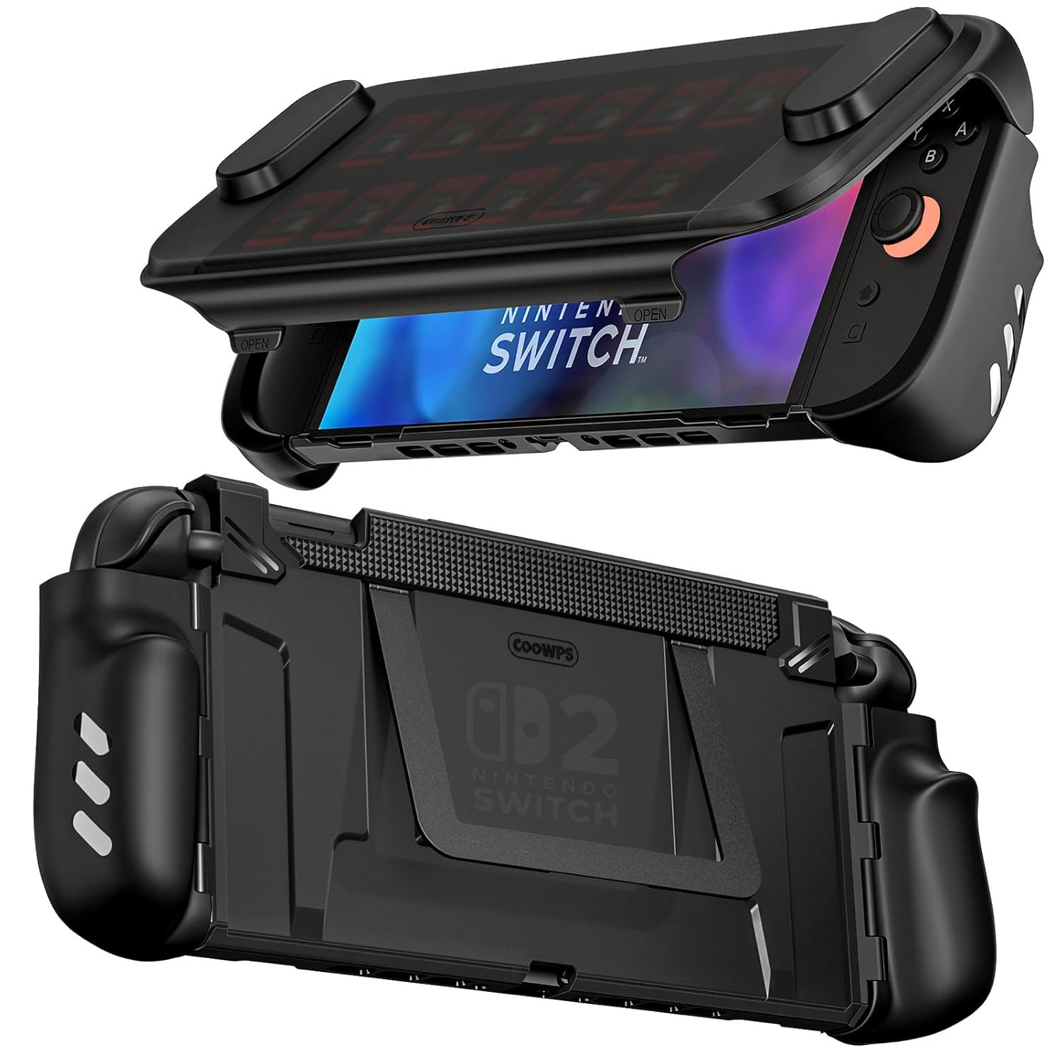 COOWPS P3 for Nintendo Switch 2 Case with Flip Stand, Military-Grade Protection,