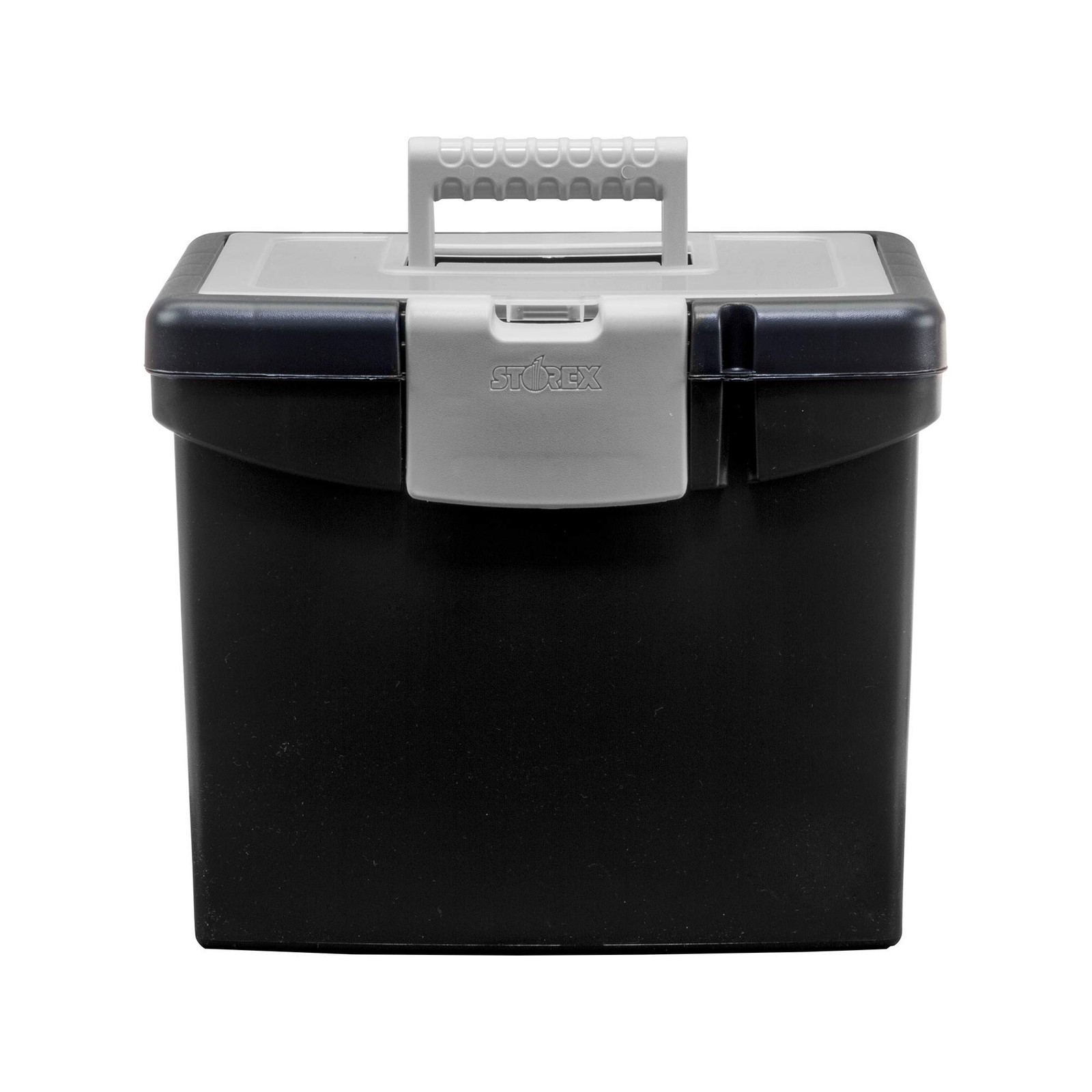 Storex File Storage Translucent Storage Lid Black 2-Pack