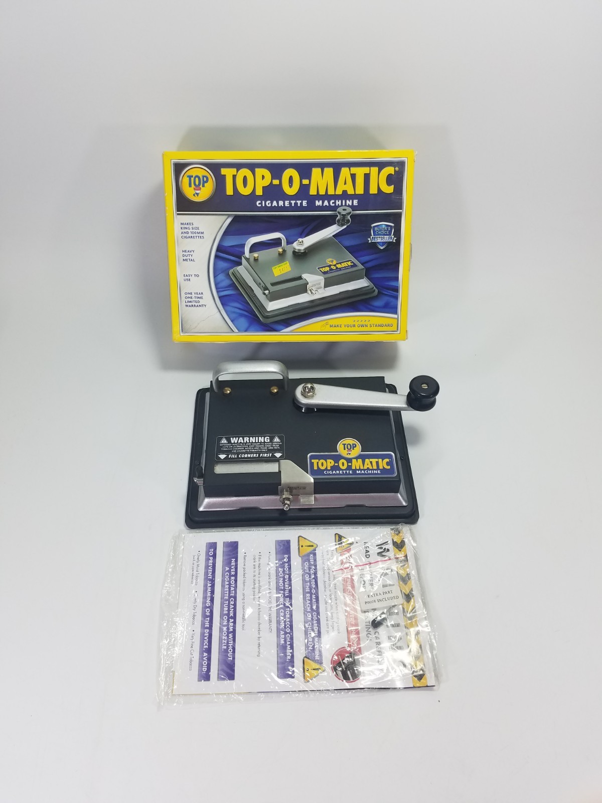 Top-O-Matic Cigarette Rolling Machine Rolls King Size and Regular (100mm) Works