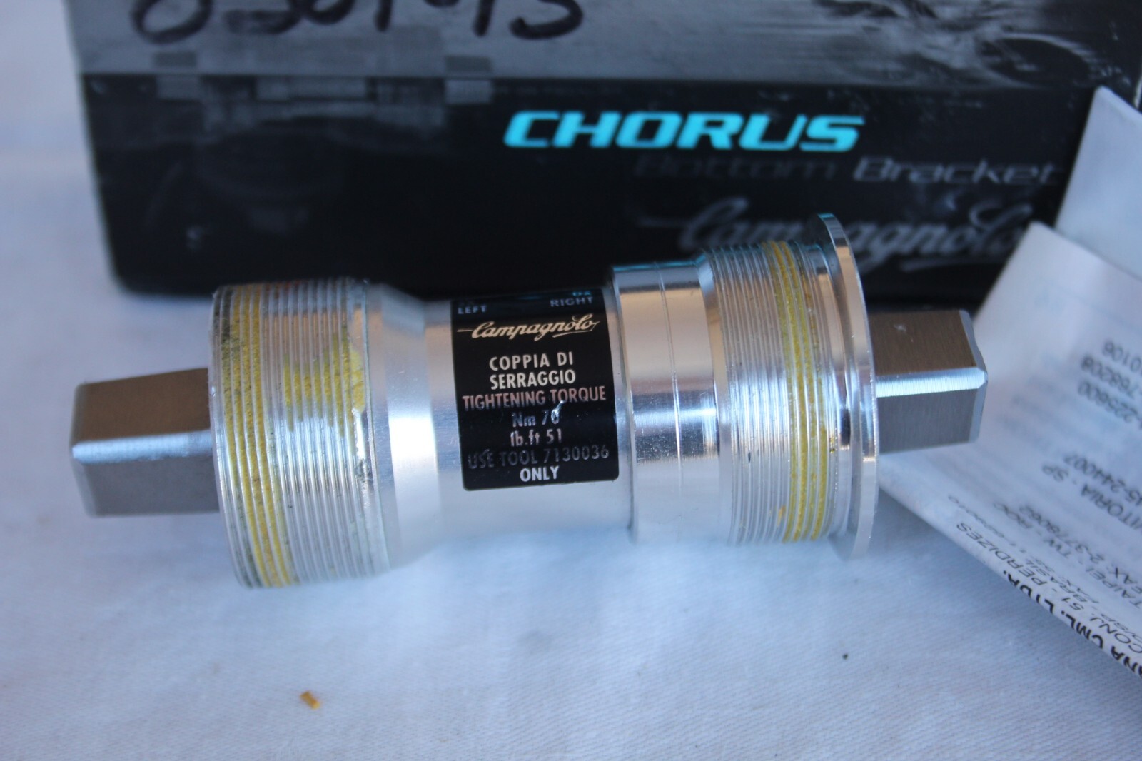 NOS Campagnolo Chorus Double Square Taper Bottom Bracket 102 MM BC Thread