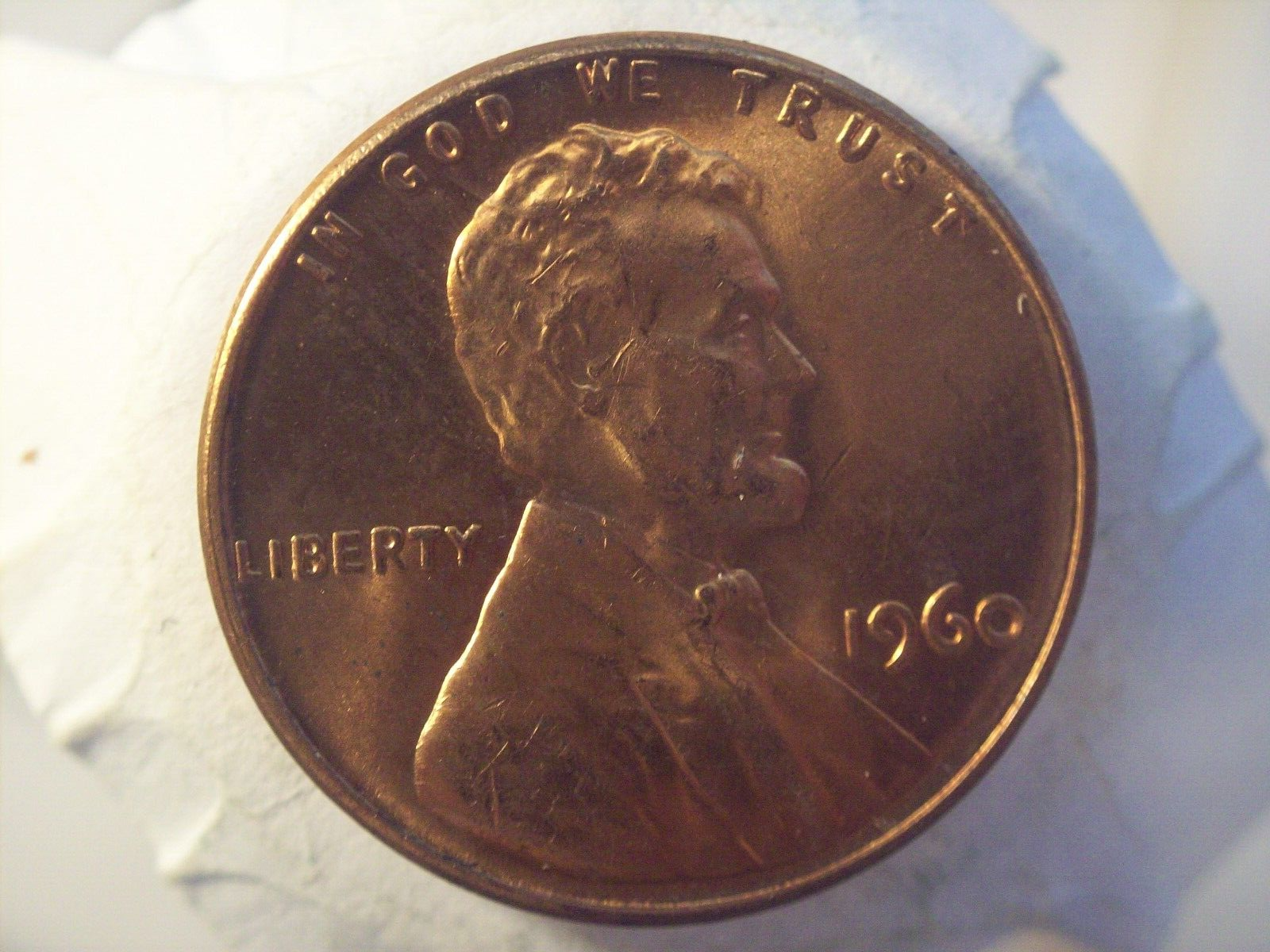 1960 P Die gouges on 6 and 9 of Date Lincoln Cent BU