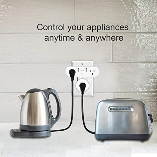 KXODO PK4 Best 2020 Smart Plug Smart Home Socket Multi Plug USB Fast Charging