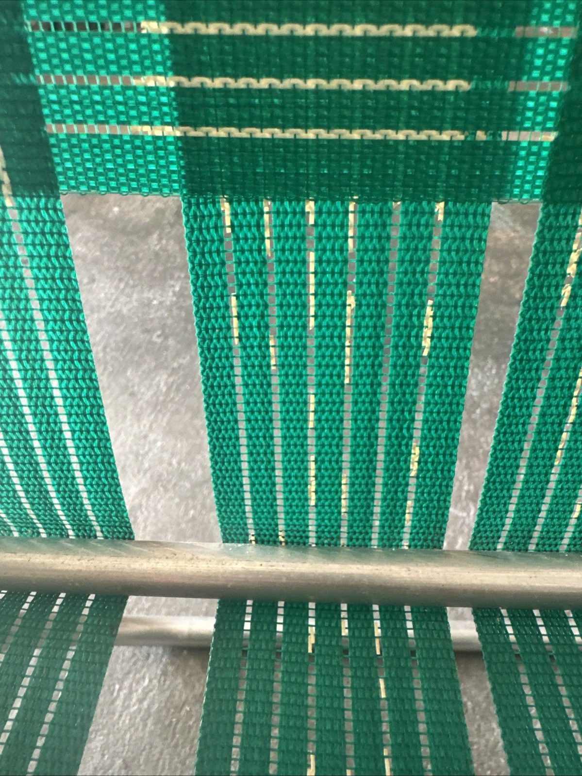 Vintage Folding Aluminum Lawn Chairs (2) Green And White