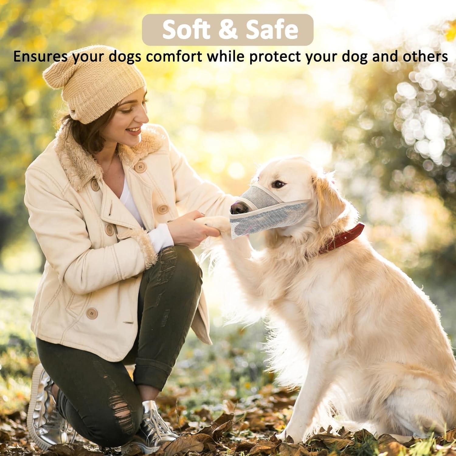 Adjustable Dog Muzzle for Small Dogs, Breathable