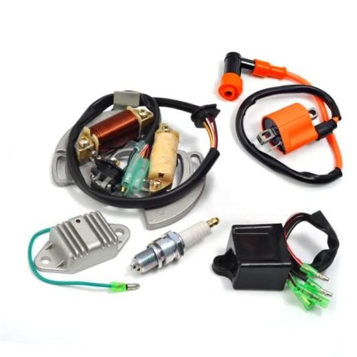 Ignition Coil Spark Plug CDI Regulator with Stator Compatible with Yamaha