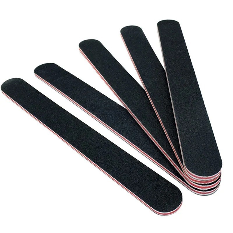 5pcs Professional Nail Files Black 100/180 Grit Buffing Sanding Lime