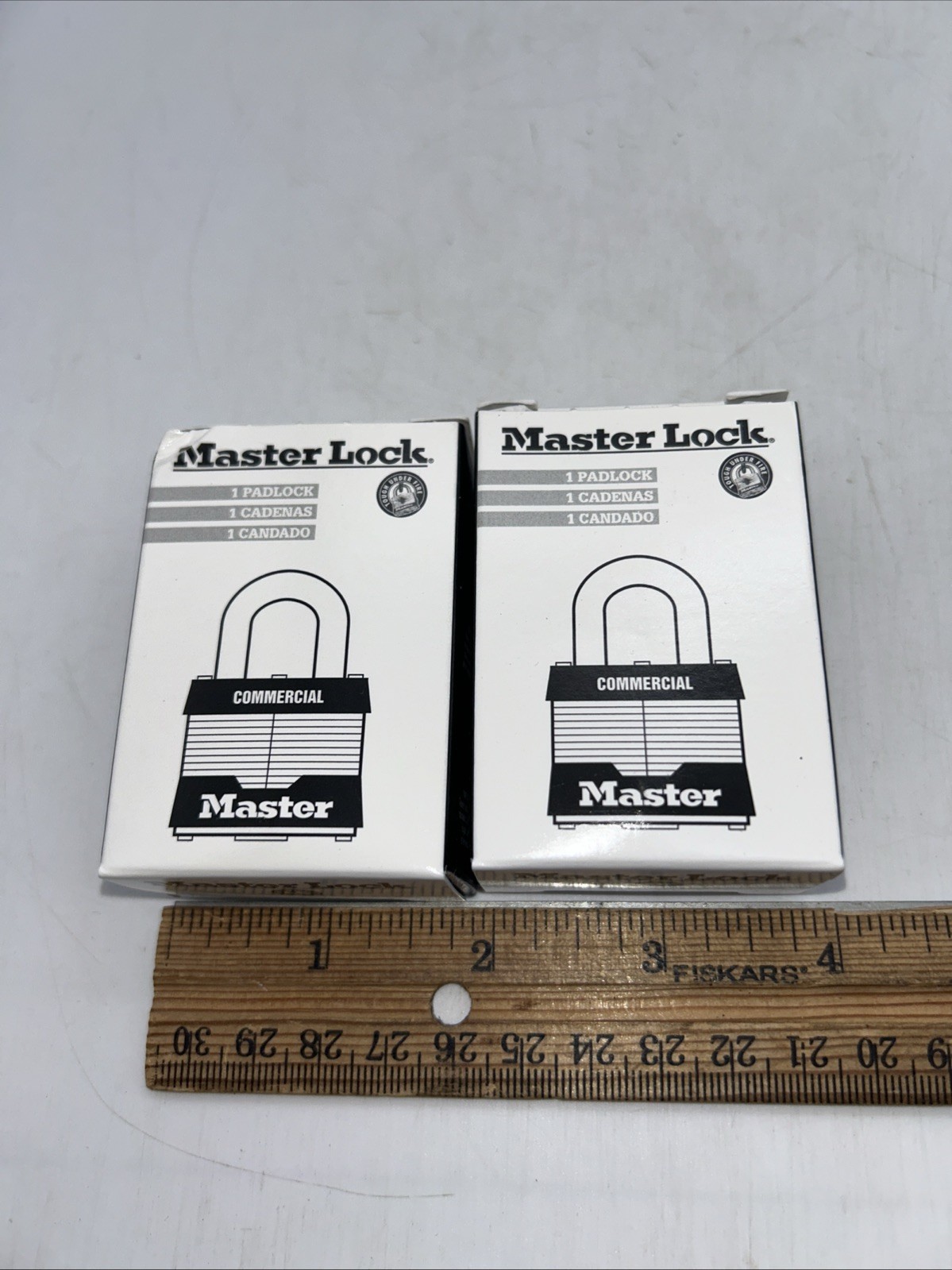Master Lock 1KA Key:  2258 Locker Chain Padlocks Set Of 2 NOS With 2 Keys