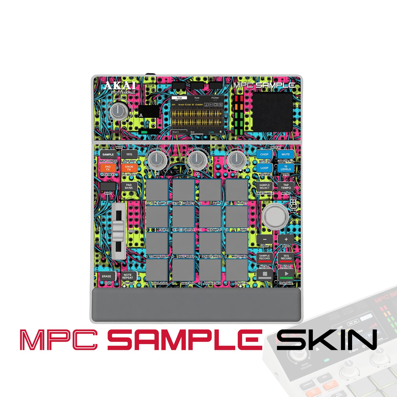 Akai MPC Sample Skin / radioactive carnival
