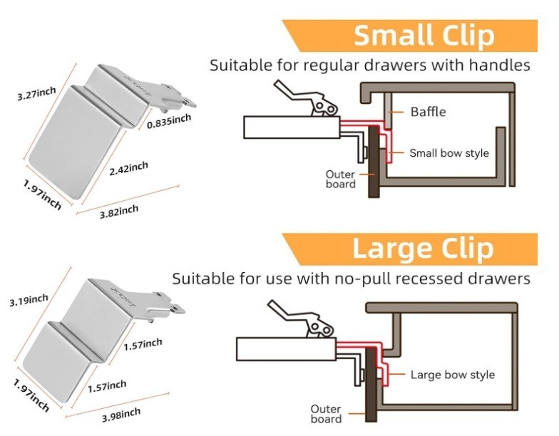 Drawer Front Installation Clamps Adjustable 21mm-50mm Drawer Fixing