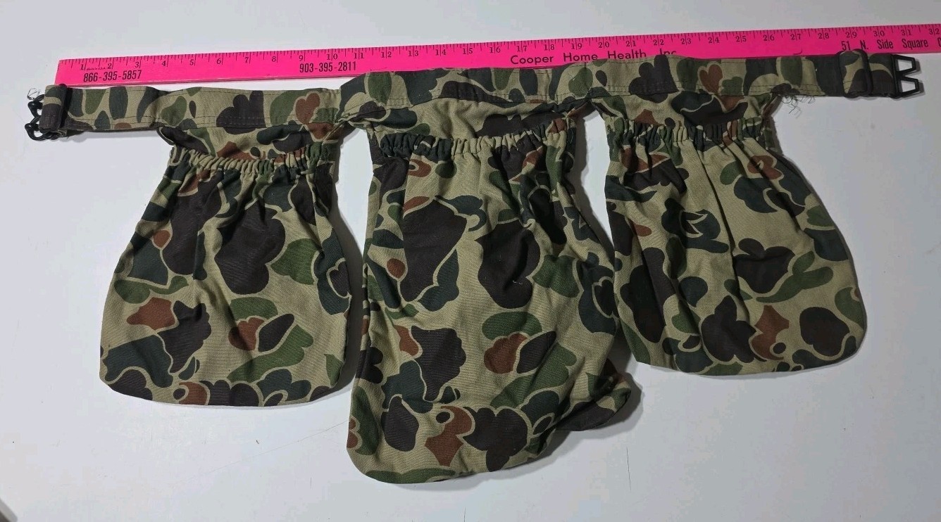 Vintage Walls Duck Camo Game Belt Shell Pouch Canvas Made in USA Small/Medium
