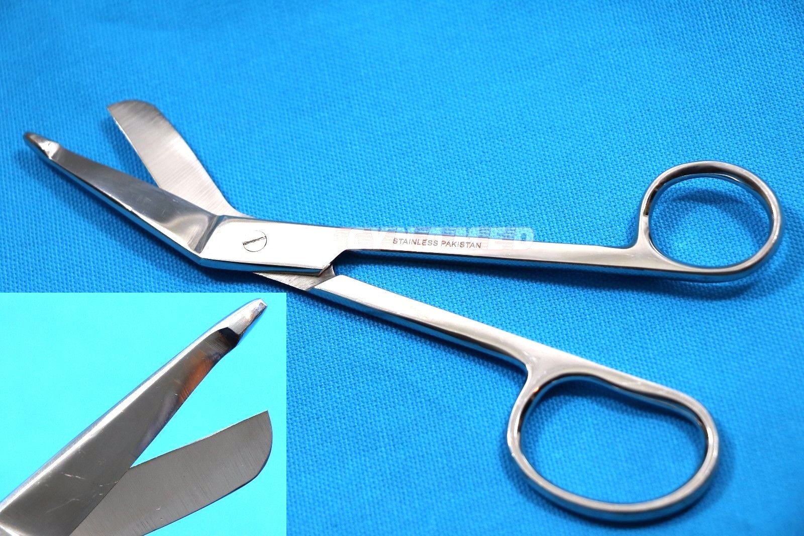 NEW PREMIUM One Large Ring Lister Bandage Scissors 7.25" Surgical Instruments