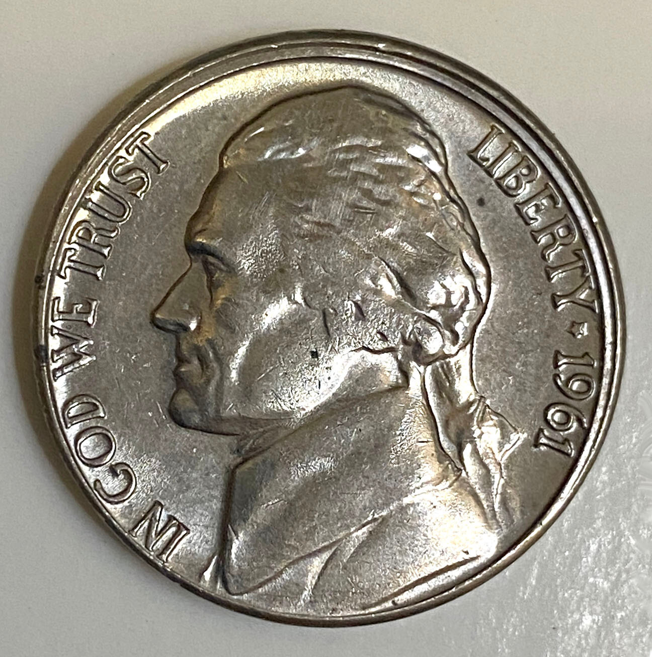1961 D Jefferson Nickel- Collar/Rim Error- BU
