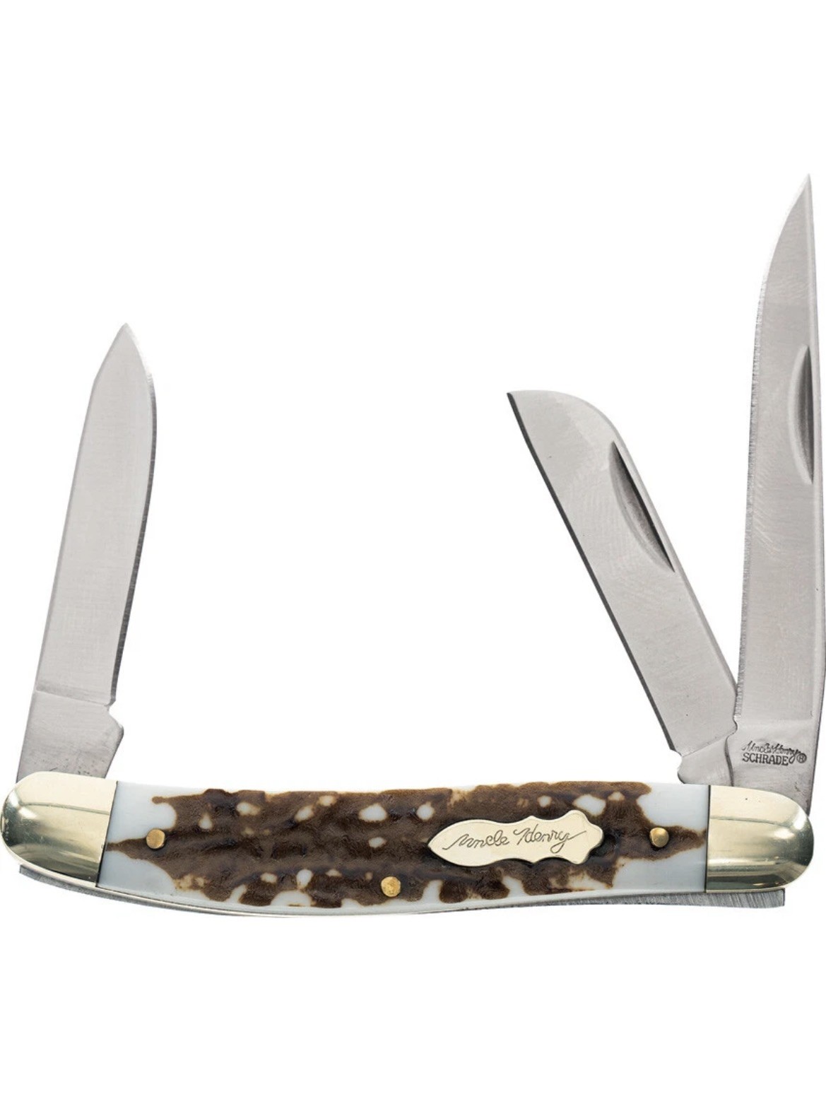 Schrade Stockman Next Gen Pocket Knife Steel Blade Staglon Handle - 1136004