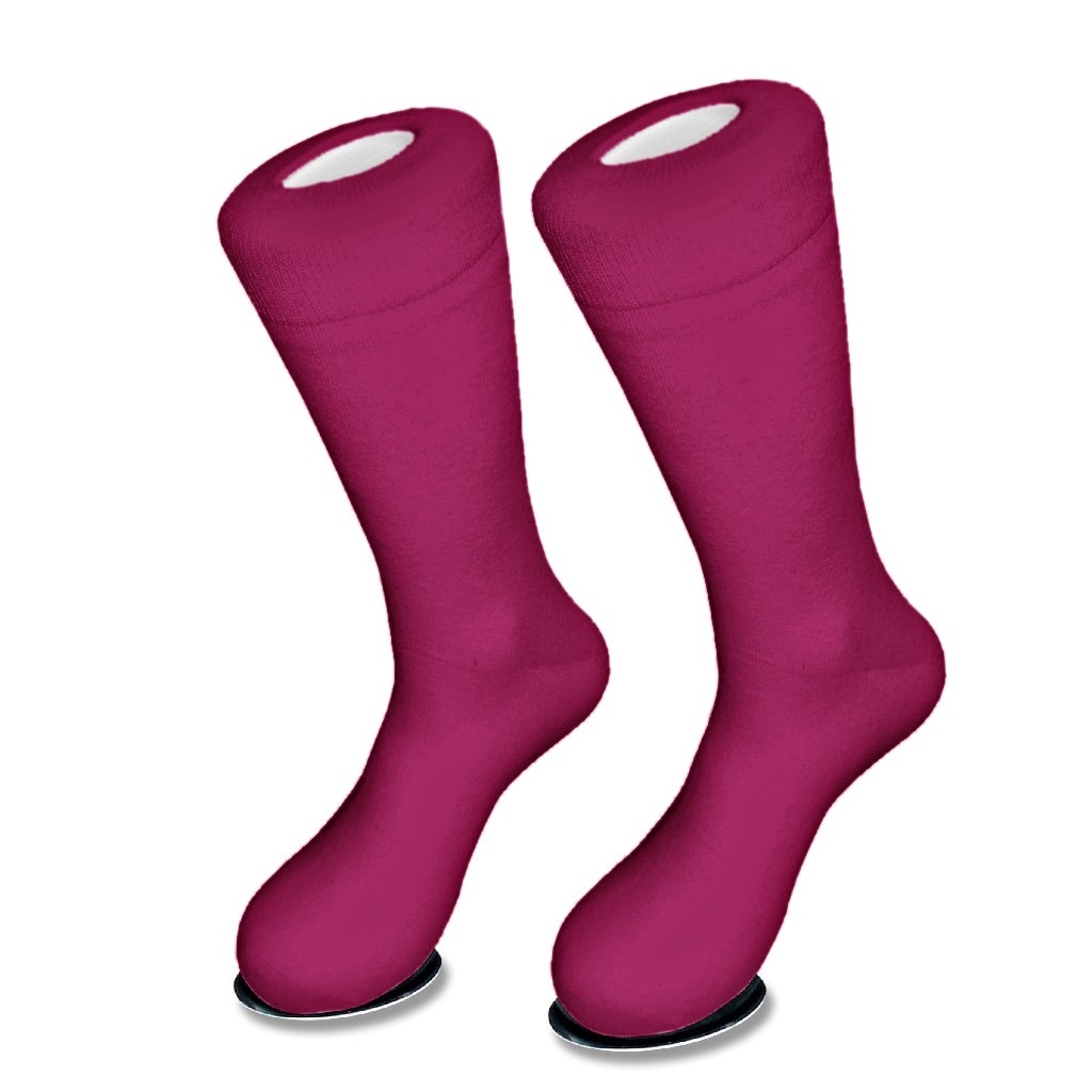 3 Pair of Biagio Men's Solid HOT PINK Fuchsia Color Mens COTTON Dress SOCKS