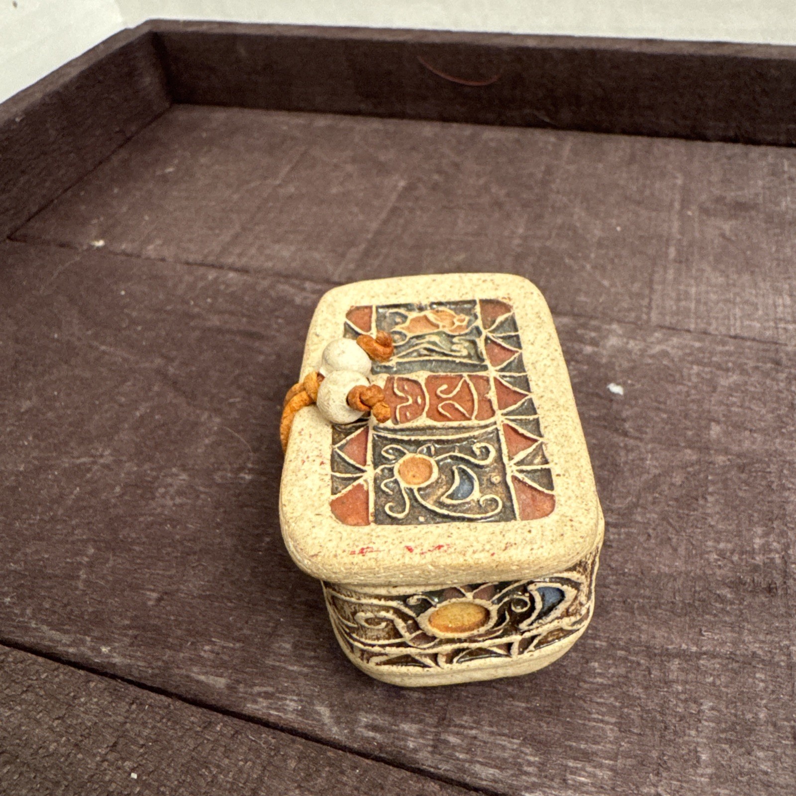 Hand Carved Stone Box Rectangular Made In Venezuela