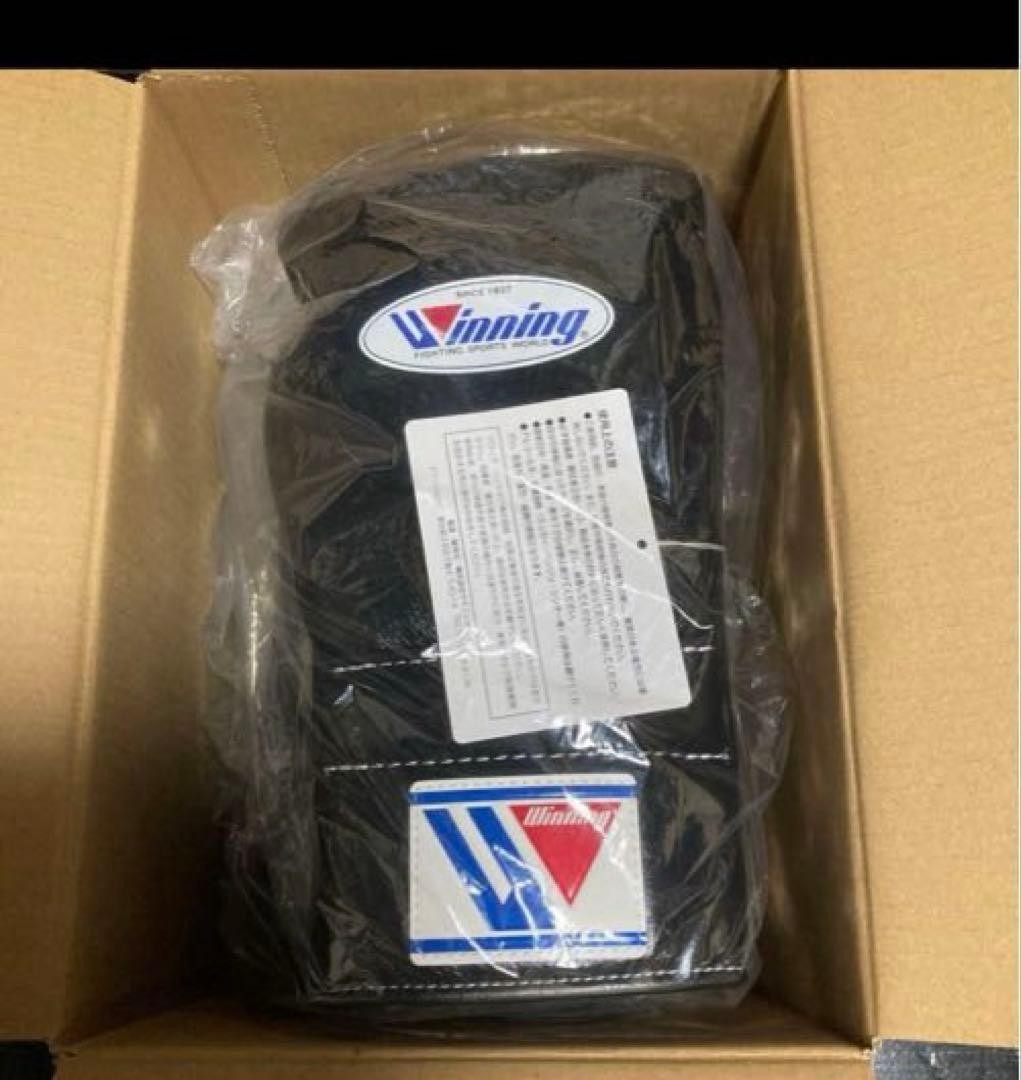 WINNING Boxing Gloves 14 oz MS-500 Black Lace Up String type Authentic Japan