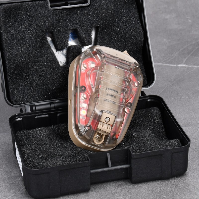 WADSN Tactical IFF LED + IR Helmet Strobe Light IP67 Waterproof Manta