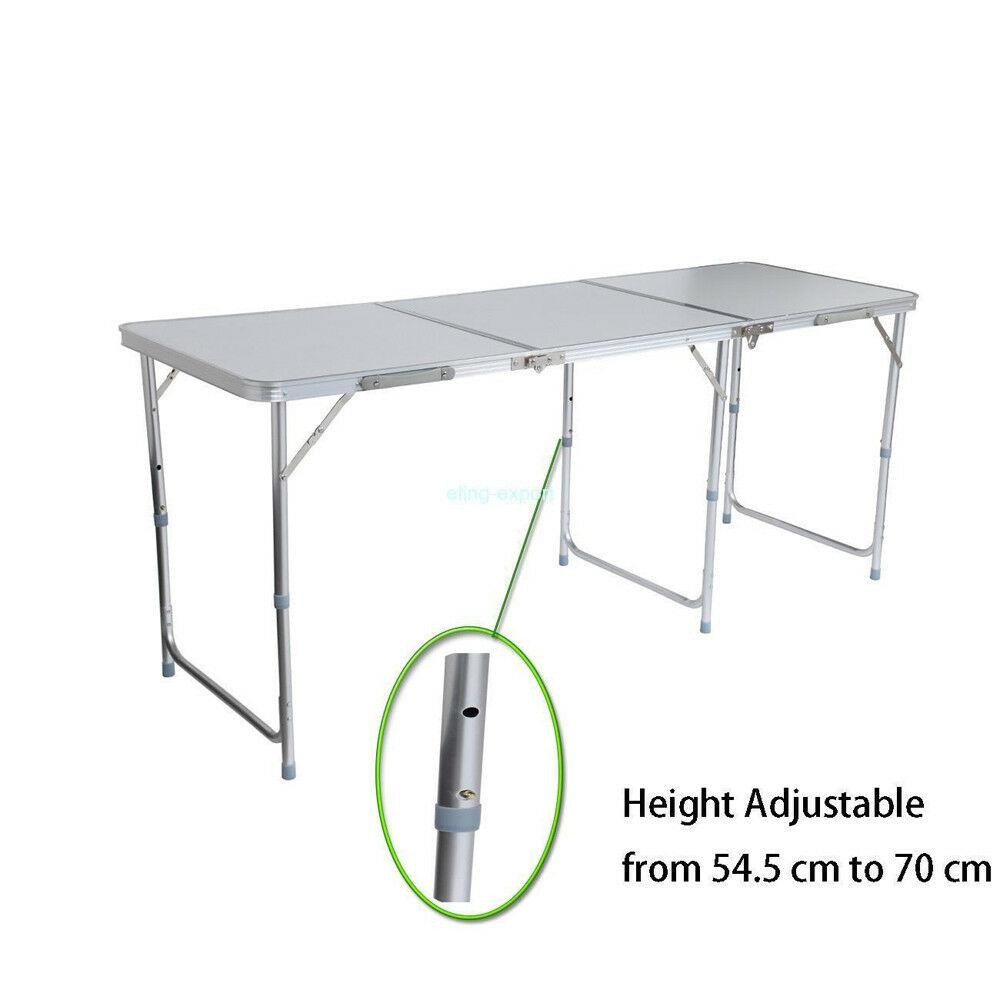 Portable Aluminum 6FT Folding Table In/Outdoor Picnic Party Dining Camping Table