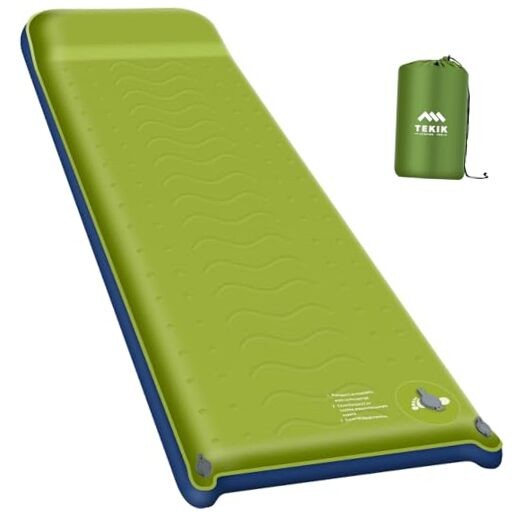 TEKIK Memory Foam Camping Pad, Ultra-Thick Foam Sleeping Pad for Camping with