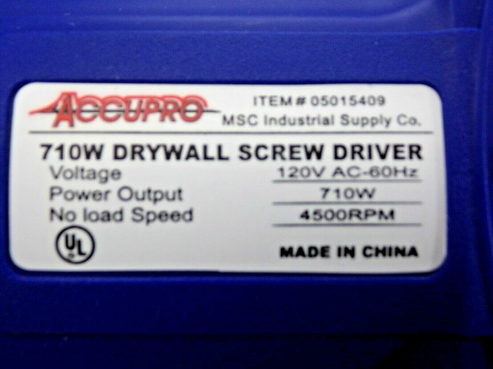 Accupro Drywall Screwdriver Electric Drill 710W